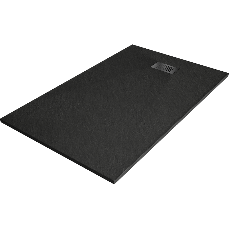 Mexen Hugo stačiakampė SMC dušo padėklas 160 x 90 cm, juoda, juoda dangtelis - 42709016-B