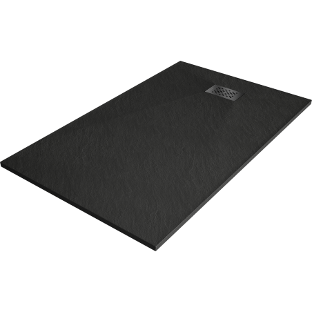 Mexen Hugo stačiakampė SMC dušo padėklas 160 x 90 cm, juoda, juoda dangtelis - 42709016-B