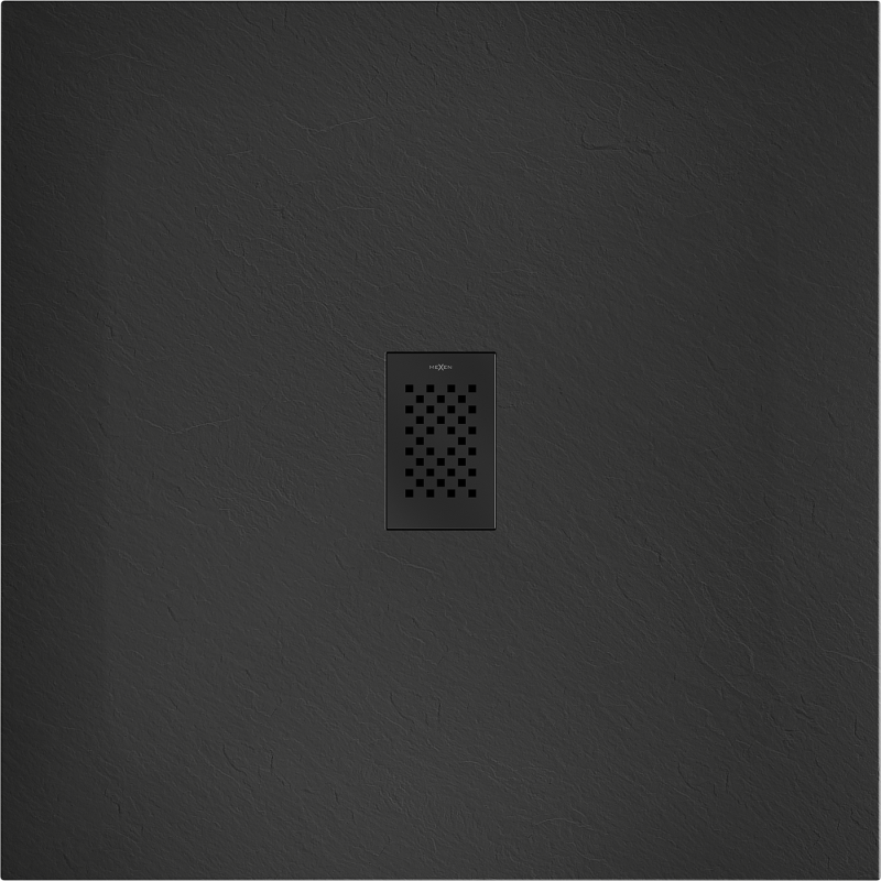 Mexen Hugo kvadratinis dušo padėklas SMC 100 x 100 cm, juodas, juoda maskuotė - 42701010-B