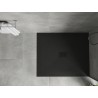 Mexen Hugo stačiakampis dušo padėklas SMC 130 x 100 cm, juodas, juoda uždanga - 42701013-B