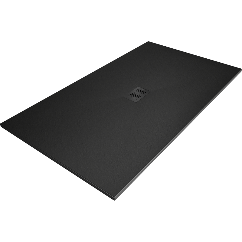 Mexen Hugo stačiakampė dušo padėklė SMC 170 x 100 cm, juoda, juodas dangtelis - 42701017-B