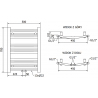 Mexen Ares elektrinis radiatorius 700 x 500 mm, 300 W, chromuotas - W102-0700-500-2300-01