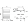 Mexen Ares elektrinis radiatorius 500 x 400 mm, 300 W, auksinis - W102-0500-400-2300-50