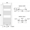 Mexen Ares elektrinis radiatorius 900 x 400 mm, 300 W, chromas - W102-0900-400-2300-01