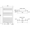 Mexen Ares elektrinis radiatorius 900 x 600 mm, 300 W, chromas - W102-0900-600-2300-01