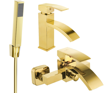 Mexen Libra R77 vonios kambario komplektas, auksinis - 745103R77-50