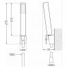 Mexen Libra R77 vonios rinkinys, juodas - 745103R77-70