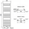 Mexen Ares elektrinis radiatorius 1500 x 500 mm, 600 W, antracitas - W102-1500-500-2600-66