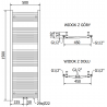 Mexen Ares elektrinis radiatorius 1500 x 500 mm, 600 W, juodas - W102-1500-500-2600-70