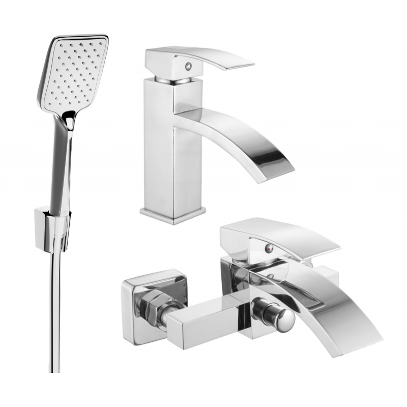Mexen Libra R62 vonios rinkinys, chromas - 745103R62-00