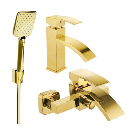 Mexen Libra R62 vonios komplektas, auksinis - 745103R62-50