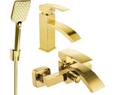 Mexen Libra R62 vonios komplektas, auksinis - 745103R62-50