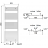 Mexen Ares elektrinis radiatorius 1500 x 600 mm, 900 W, baltas - W102-1500-600-2900-20