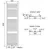 Mexen Ares elektrinis radiatorius 1800 x 500 mm, 900 W, antracitas - W102-1800-500-2900-66