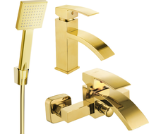 Mexen Libra R45 vonios komplektas, auksinis - 745103R45-50