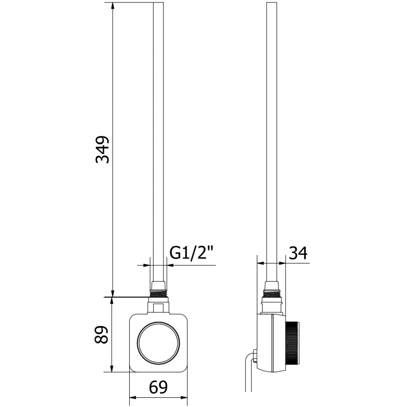 Mexen Ares elektrinis radiatorius 700 x 400 mm, 300 W, juodas - W102-0700-400-6300-70