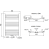 Mexen Ares elektrinis radiatorius 700 x 500 mm, 300 W, baltas - W102-0700-500-6300-20
