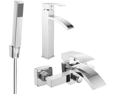 Mexen Libra R77 vonios komplektas, chromas - 745113R77-00