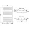 Mexen Ares elektrinis radiatorius 900 x 600 mm, 400 W, baltas - W102-0900-600-6400-20