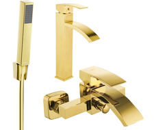 Mexen Libra R77 vonios komplektas, auksinis - 745113R77-50