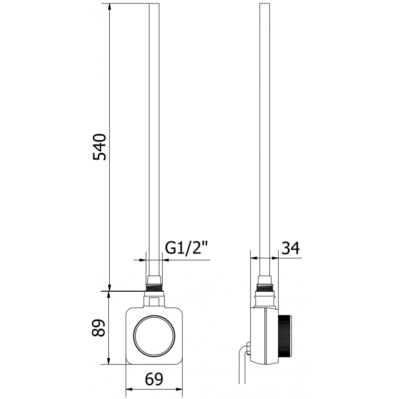 Mexen Ares elektrinis radiatorius 1200 x 600 mm, 600 W, juodas - W102-1200-600-6600-70