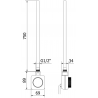 Mexen Ares elektrinis radiatorius 1800 x 500 mm, 900 W, juoda - W102-1800-500-6900-70