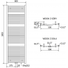 Mexen Ares elektrinis radiatorius 1800 x 600 mm, 1200 W, baltas - W102-1800-600-6120-20