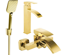 Mexen Libra R62 vonios komplektas, auksinis - 745113R62-50