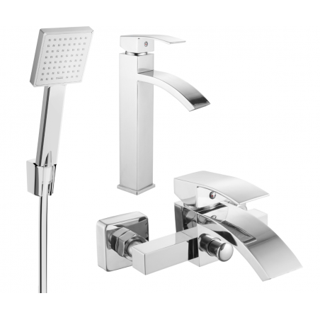 Mexen Libra R45 vonios komplektas, chromas - 745113R45-00
