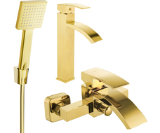 Mexen Libra R45 vonios komplektas, auksinis - 745113R45-50