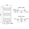 Mexen Mars elektrinis radiatorius 700 x 400 mm, 300 W, chromas - W110-0700-400-2300-01