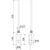 Mexen Mars elektrinis radiatorius 700 x 400 mm, 300 W, chromas - W110-0700-400-2300-01