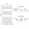 Mexen Mars elektrinis radiatorius 900 x 500 mm, 300 W, chromas - W110-0900-500-2300-01