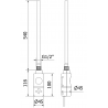 Mexen Mars elektrinis radiatorius 1200 x 600 mm, 600 W, baltas - W110-1200-600-2600-20