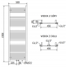 Mexen Mars elektrinis radiatorius 1500 x 500 mm, 600 W, baltas - W110-1500-500-2600-20