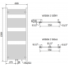 Mexen Mars elektrinis radiatorius 1500 x 600 mm, 600 W, chromas - W110-1500-600-2600-01
