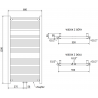 Mexen Mars elektrinis radiatorius 1200 x 600 mm, 600 W, juodas - W110-1200-600-6600-70