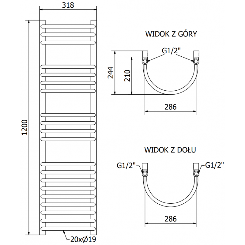 Mexen Eros elektrinis radiatorius 1200 x 318 mm, 300 W, chromuotas - W112-1200-318-2300-01