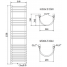 Mexen Eros elektrinis radiatorius 1200 x 318 mm, 300 W, chromas - W112-1200-318-2300-01