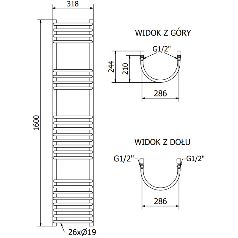 Mexen Eros elektrinis radiatorius 1600 x 318 mm, 600 W, baltas - W112-1600-318-2600-20