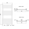 Mexen Jowisz elektrinis radiatorius 1200 x 600 mm, 600 W, juoda - W107-1200-600-2600-70