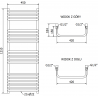 Mexen Apollo elektrinis radiatorius 1210 x 450 mm, 600 W, baltas - W117-1210-450-2600-20