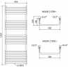 Mexen Apollo elektrinis radiatorius 1210 x 450 mm, 600 W, juodas - W117-1210-450-2600-70