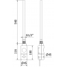 Mexen Apollo elektrinis radiatorius 1210 x 450 mm, 600 W, juodas - W117-1210-450-2600-70