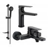 Mexen Lynx DF40 vonios rinkinys, juodas - 745903DF40-70