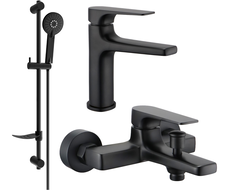 Mexen Lynx DF40 vonios rinkinys, juodas - 745903DF40-70