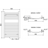Mexen Helios elektrinis radiatorius 800 x 500 mm, 300 W, chromas - W103-0800-500-2300-01
