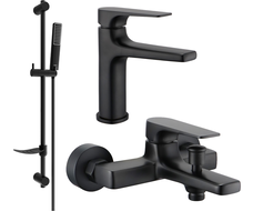 Mexen Lynx DF72 vonios komplektas, juodas - 745903DF72-70