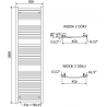 Mexen Helios elektrinis radiatorius 1800 x 500 mm, 900 W, baltas - W103-1800-500-2900-20
