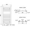 Mexen Hades elektrinis radiatorius 800 x 400 mm, 300 W, chromuotas - W104-0800-400-2300-01